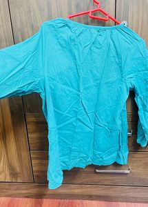 Green Button-Down Top