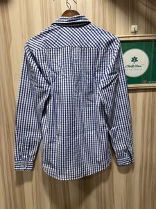 Lacoste Live Blue White Gingham Check Shirt