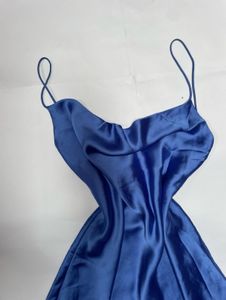 Silky Blue Slip Zara dress