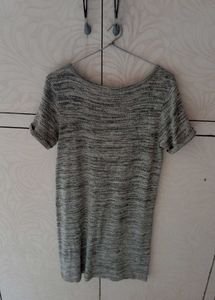 Casual Grey Heathered Pocket Dress