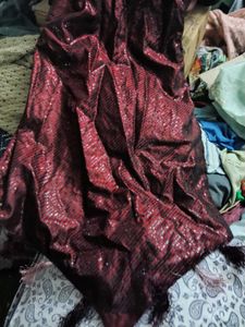 Sparkling Red Maroon &amp; Black Sequin Kurta