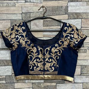 Embroidered navy Blue Blouse fix price