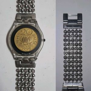 1999 Swatch Skin, Paved In Silver, Pure Black Face