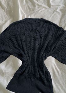 Black Knit Pullover Sweater