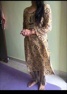 Yellow Printed Kurta Set