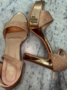 Rose Gold Glitter Platform Heels