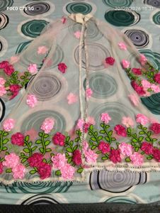 Embroidered Floral shrug and skirt