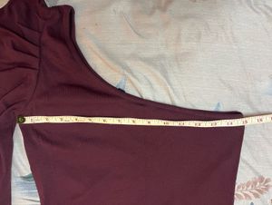 Maroon Off Shoulder Top