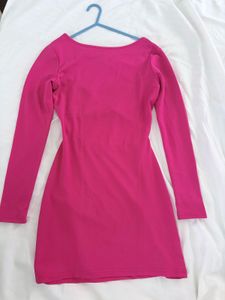 Kotty-Hot Pink Bodycon backless mini dress