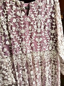Net Embroidered Anarkali suit set