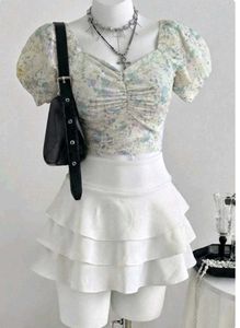 White Milkmaid Crop Top