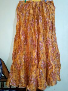 Full Gher Yellow Colour Me Skirt