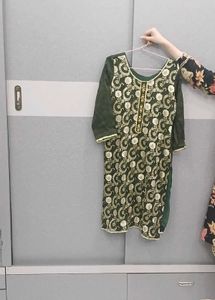 Embroidered Kurta Set with Dupatta