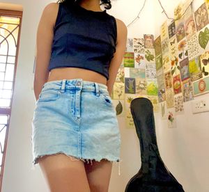 Light Blue Denim Skirt