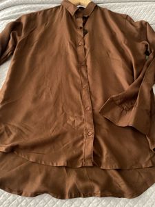Classic Brown Button-Up Shirt