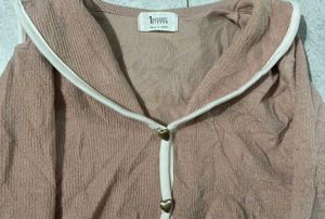 Sailor Pink Collar Cardigan