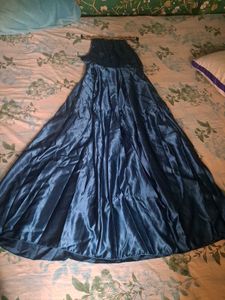 halter neck Blue Gown fit upto 36
