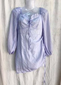 9410. Fairycore Ruched Drawstring Mini Dress
