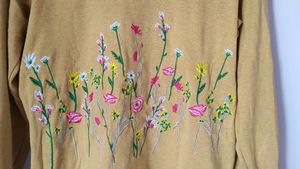 Embroidered Floral Sweatshirt