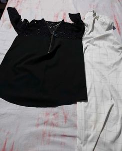 Combo Chic Black Lace &amp; Zip Top with pent