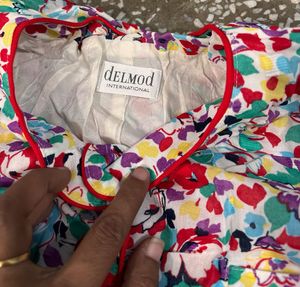 Floral Capri Pajama And Top Set