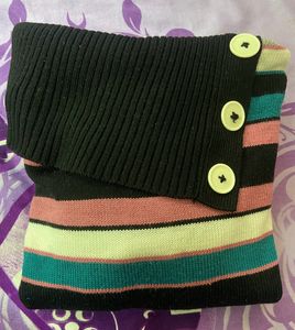 Woollen Multicolour Strips Top