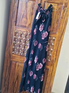 Outzidr Black floral maxi dress (New with tags)