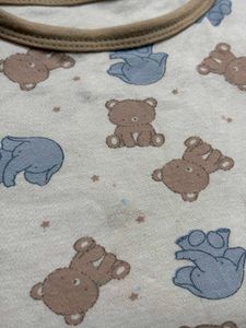 Cute Bear Print Baby Pajama Set