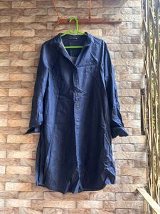 Denim Shirt Dress | XL