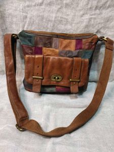 Fossil Boho Patchwork Leather Bag