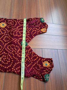51) Ethnic Rajasthani Bandhani Kurta Set