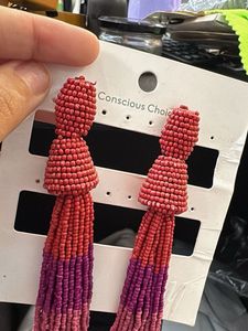 Boho Beaded Tassel Earrings