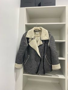 Sherpa Lined Wool Biker Jacket