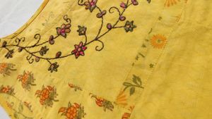 Cotton Floral Embroidered Sleeveless Top