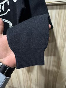 Arc'teryx Skeleton Print Brand Logo Black Sweater