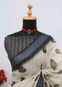 Elegant Leaf Print Saree