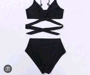 Chic Black Criss-Cross Bikini Set