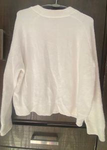 Zara White Oversized Sweater