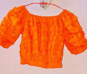 Chic Off-Shoulder Ruffle Crop Top