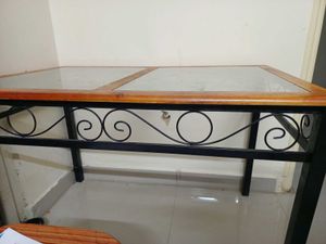Wooden and Glass Table