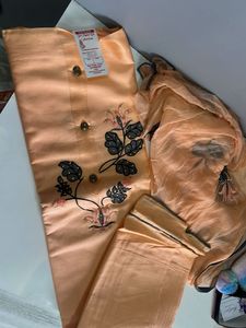 Elegant Peach Kurta Set