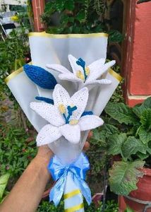 Handmade Crochet Lily Bouquet