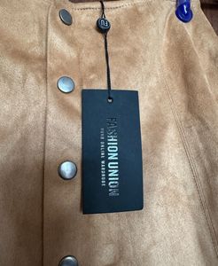 Tan Button Down Mini Skirt