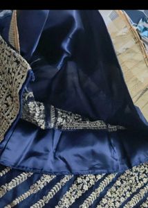 Blue Leghga Semi Stitched