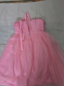 Girls Pink Floral Party wear Gown Dress