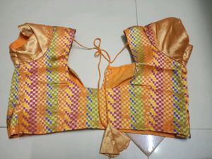 Orange Saree with Blouse