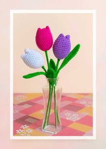 🌷crochet Tulip Flower Bunch
