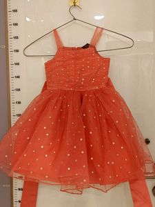Sparkly Coral Tulle Dress