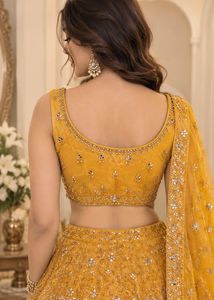 Embroidered Yellow Lehenga Skirt