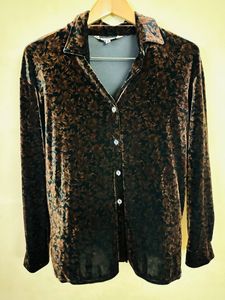Velvet Formal Shirt For Women. Very Soft & Comfortable Full Sleeve Shirt